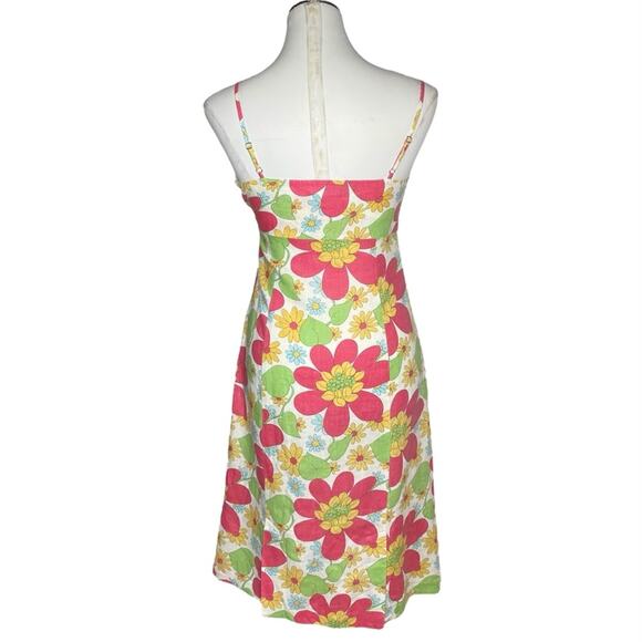 Boden Floral Linen Midi Dress size 8R - Picture 3 of 11
